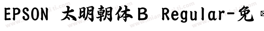 EPSON 太明朝体Ｂ Regular字体转换